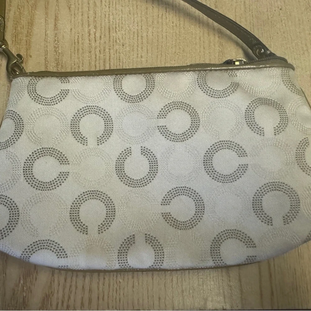 Coach Tan and Brown Wristlet - Picture 2 of 5